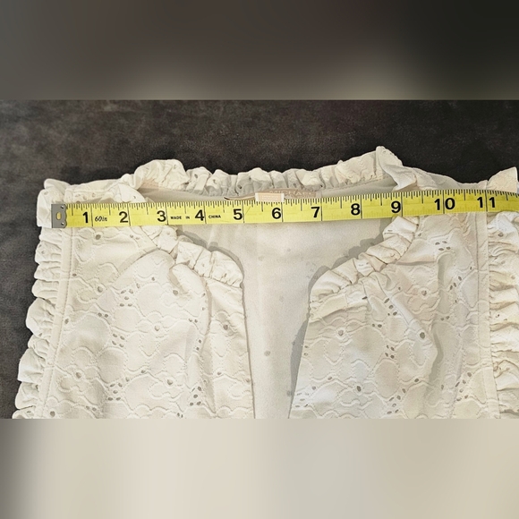 *LIKE NEW* Michael Kors White Eyelet Midi Dress - Picture 15 of 15